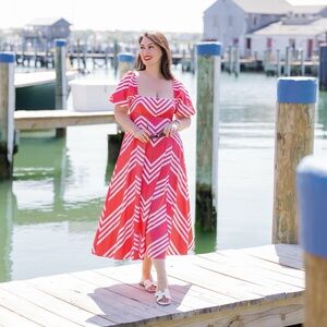 New Hill House Matilda, Red Stripe, Size Small